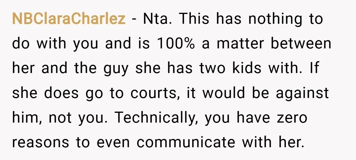 NBClaraCharlez − Nta. This has nothing to do with you and is 100% a matter between her and the guy she has two kids with. If she does go to...