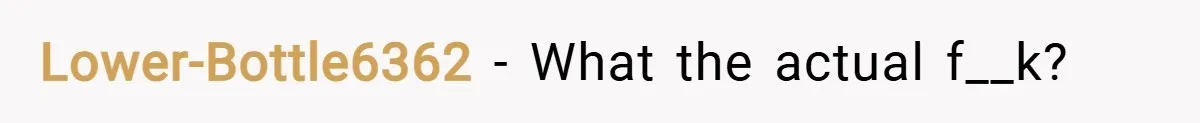 Lower-Bottle6362 − What the actual f__k?