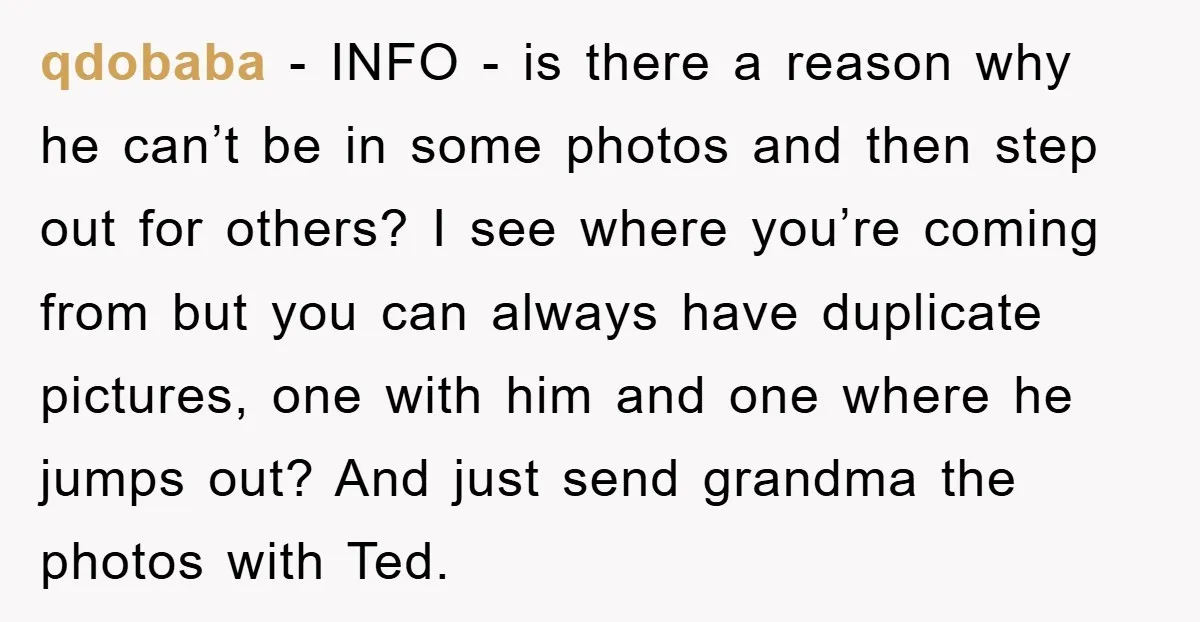 qdobaba - INFO - is there a reason why he can’t be in some photos and then step out for others? I see where you’re coming from but you can...