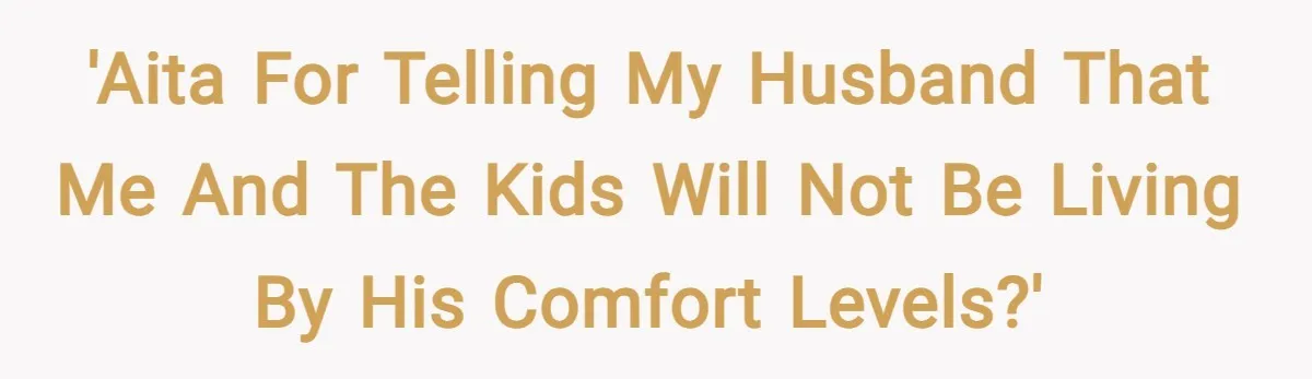 'AITA for telling my husband that me and the kids will not be living by his comfort levels?'