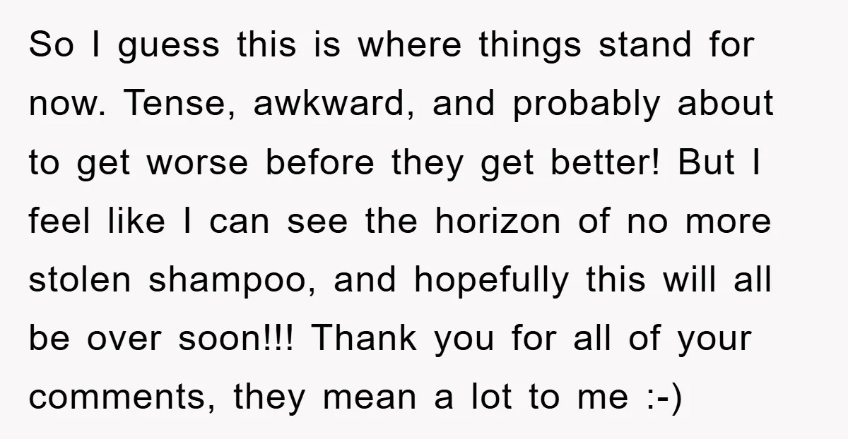 So I guess this is where things stand for now. Tense, awkward, and probably about to get worse before they get better! But I feel like I can see the...