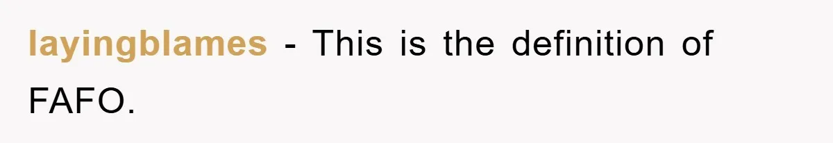 layingblames − This is the definition of FAFO.