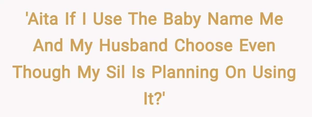 'AITA if I use the baby name me and my husband choose even though my sil is planning on using it?'
