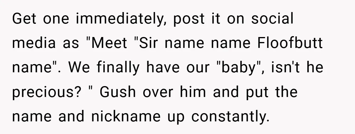 Get one immediately, post it on social media as "Meet "Sir name name Floofbutt name". We finally have our "baby", isn't he precious? " Gush over him and put the...