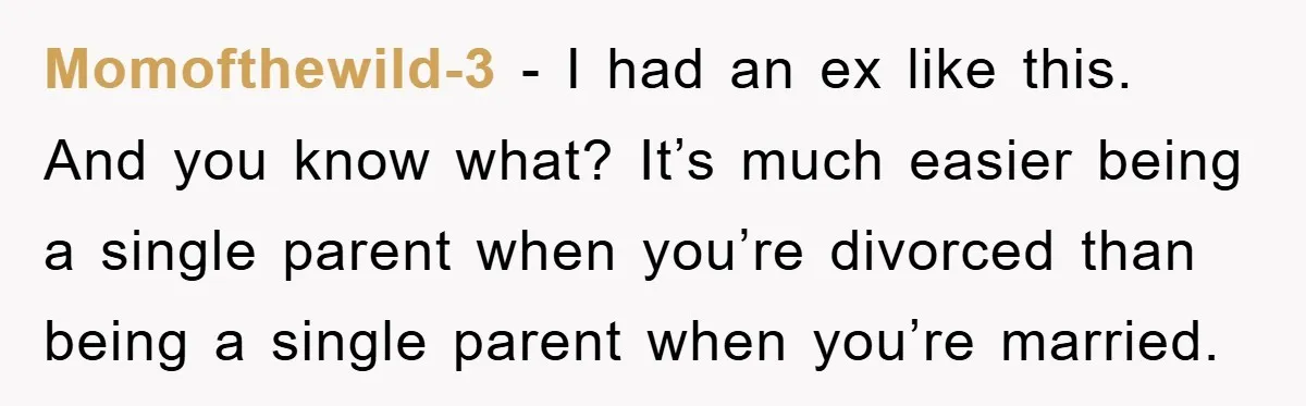 Momofthewild-3 − I had an ex like this. And you know what? It’s much easier being a single parent when you’re divorced than being a single parent when you’re married.
