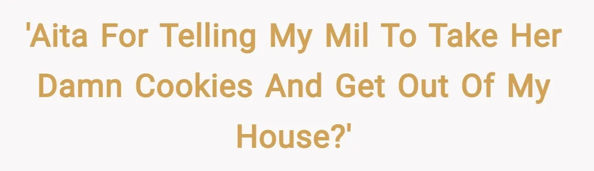 'AITA for telling my MIL to take her damn cookies and get out of my house?'