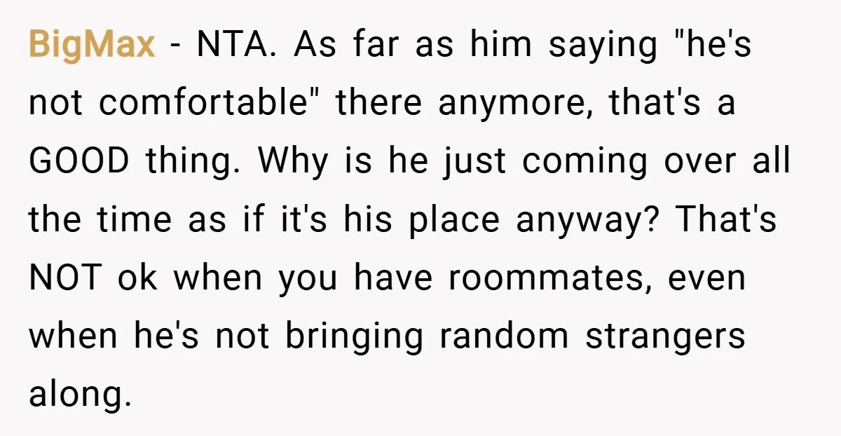 BigMax − NTA. As far as him saying "he's not comfortable" there anymore, that's a GOOD thing. Why is he just coming over all the time as if it's his...