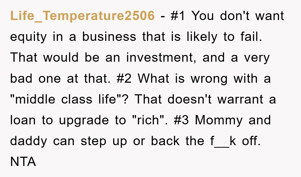 Life_Temperature2506 − #1 You don't want equity in a business that is likely to fail. That would be an investment, and a very bad one at that. #2 What is...