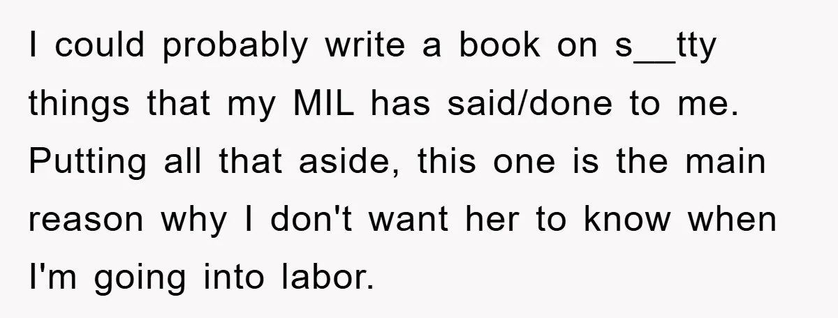 I could probably write a book on s__tty things that my MIL has said/done to me. Putting all that aside, this one is the main reason why I don't want...