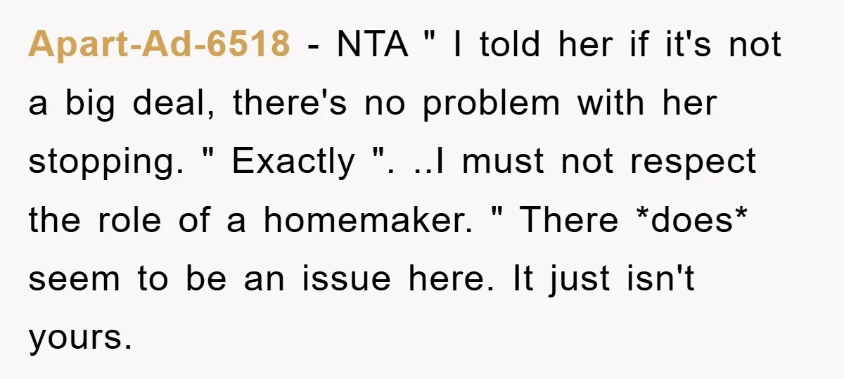 Apart-Ad-6518 − NTA " I told her if it's not a big deal, there's no problem with her stopping. " Exactly ". ..I must not respect the role of a...
