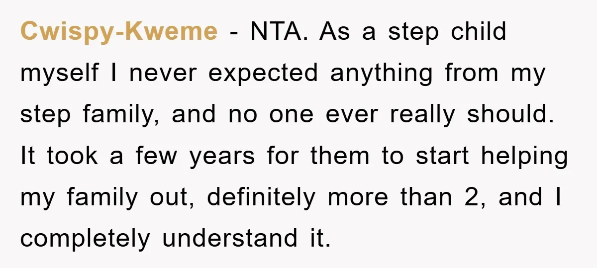 Cwispy-Kweme − NTA. As a step child myself I never expected anything from my step family, and no one ever really should. It took a few years for them to...