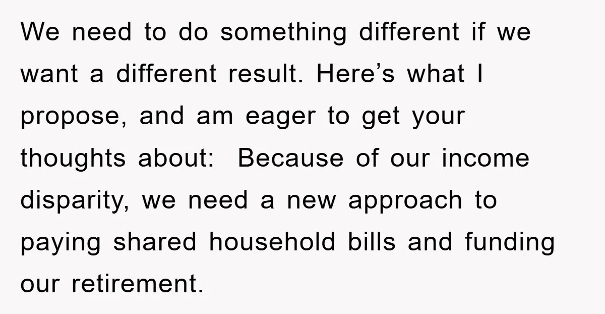 We need to do something different if we want a different result. Here’s what I propose, and am eager to get your thoughts about: Because of our income disparity, we...