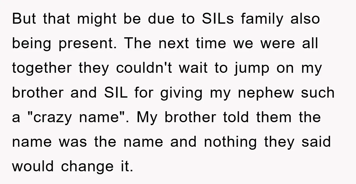 But that might be due to SILs family also being present. The next time we were all together they couldn't wait to jump on my brother and SIL for giving...