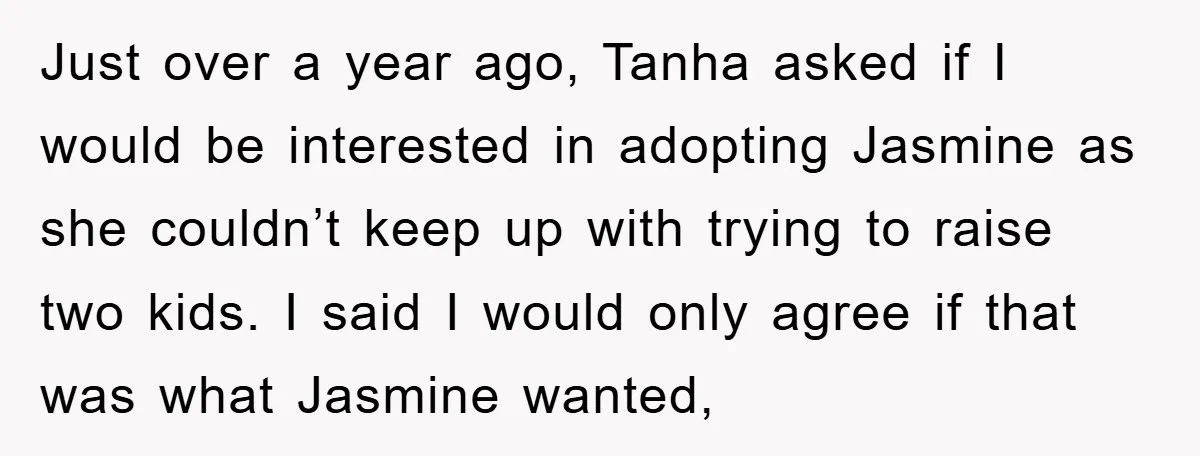 Just over a year ago, Tanha asked if I would be interested in adopting Jasmine as she couldn’t keep up with trying to raise two kids. I said I would...