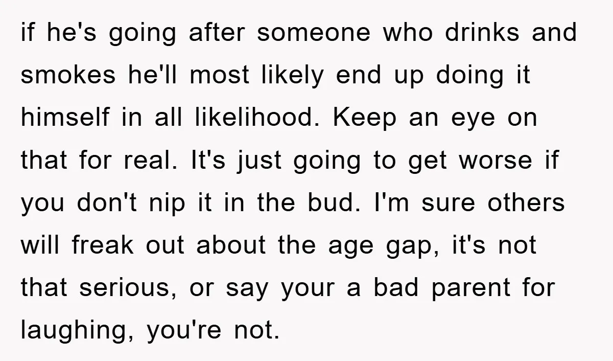 if he's going after someone who drinks and smokes he'll most likely end up doing it himself in all likelihood. Keep an eye on that for real. It's just going...