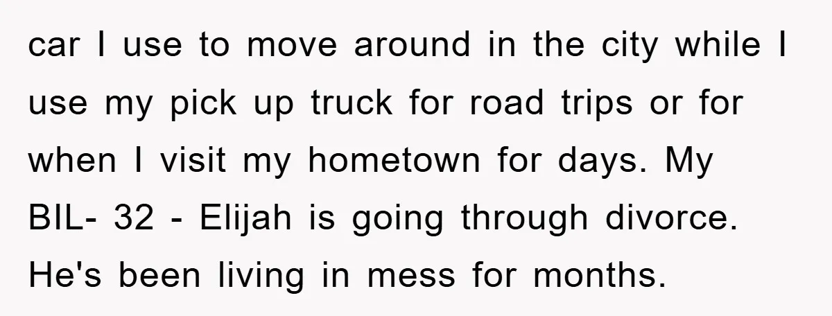 car I use to move around in the city while I use my pick up truck for road trips or for when I visit my hometown for days. My BIL-...