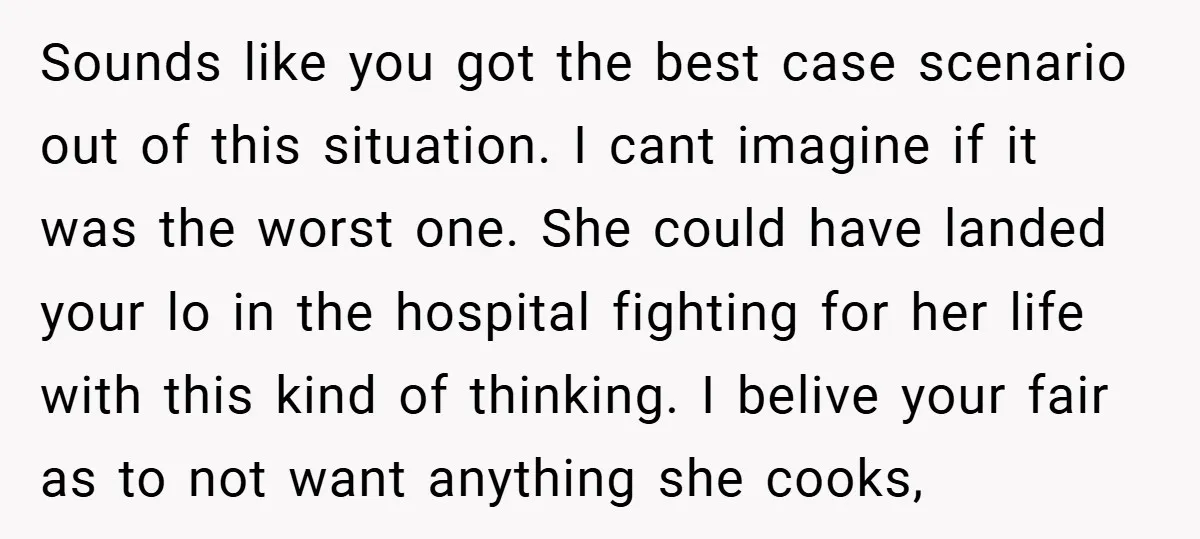 Sounds like you got the best case scenario out of this situation. I cant imagine if it was the worst one. She could have landed your lo in the hospital...