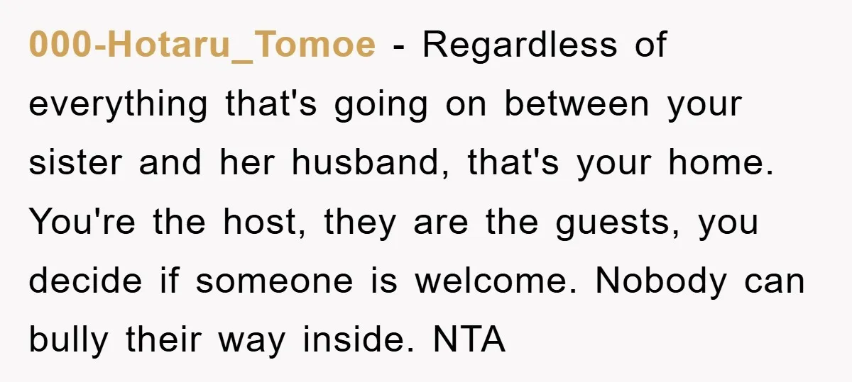 000-Hotaru_Tomoe − Regardless of everything that's going on between your sister and her husband, that's your home. You're the host, they are the guests, you decide if someone is welcome....