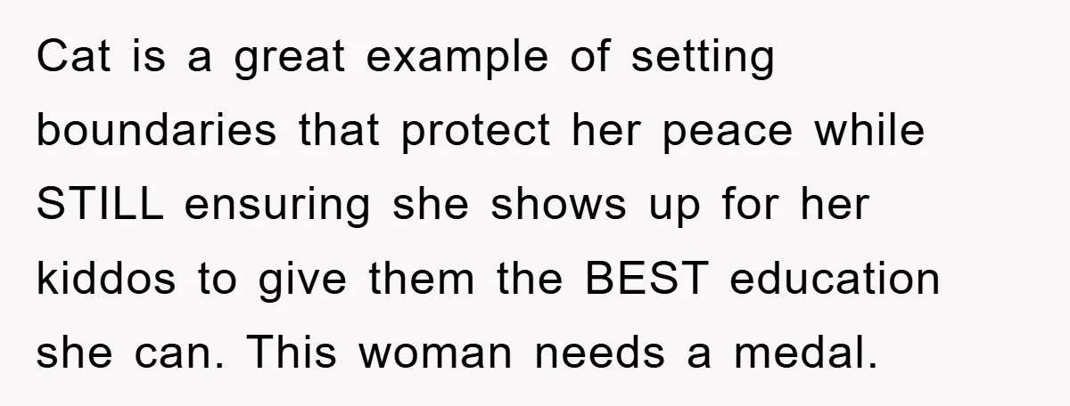 Cat is a great example of setting boundaries that protect her peace while STILL ensuring she shows up for her kiddos to give them the BEST education she can. This...