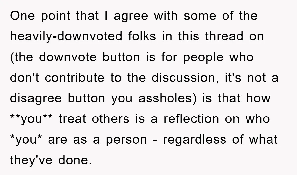 One point that I agree with some of the heavily-downvoted folks in this thread on (the downvote button is for people who don't contribute to the discussion, it's not a...