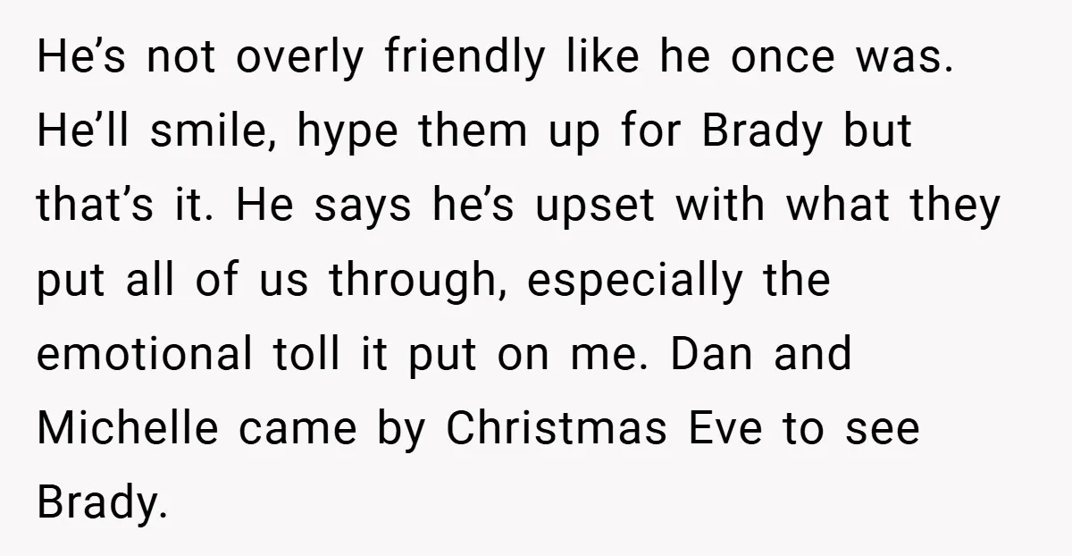 He’s not overly friendly like he once was. He’ll smile, hype them up for Brady but that’s it. He says he’s upset with what they put all of us through,...