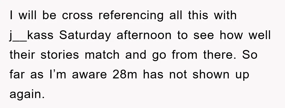 I will be cross referencing all this with j__kass Saturday afternoon to see how well their stories match and go from there. So far as I’m aware 28m has not...