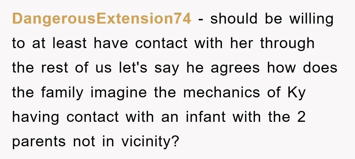 DangerousExtension74 − should be willing to at least have contact with her through the rest of us let's say he agrees how does the family imagine the mechanics of Ky...