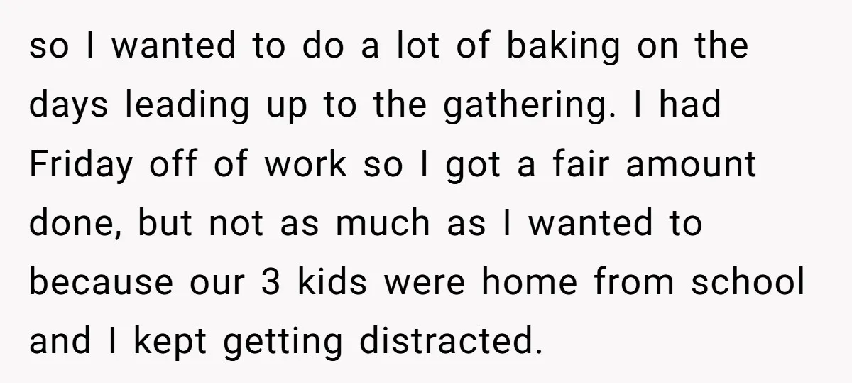 so I wanted to do a lot of baking on the days leading up to the gathering. I had Friday off of work so I got a fair amount done,...