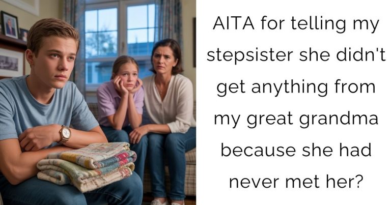 AITA for telling my stepsister she didn’t get anything from my great grandma because she had never met her?