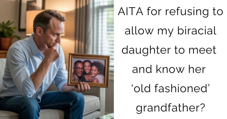AITA for refusing to allow my biracial daughter to meet and know her ‘old fashioned’ grandfather?