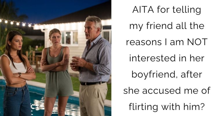 AITA for telling my friend all the reasons I am NOT interested in her boyfriend, after she accused me of flirting with him?