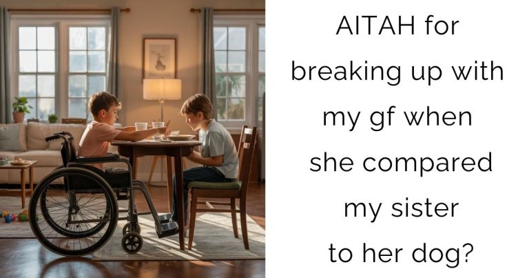 AITAH for breaking up with my gf when she compared my sister to her dog?