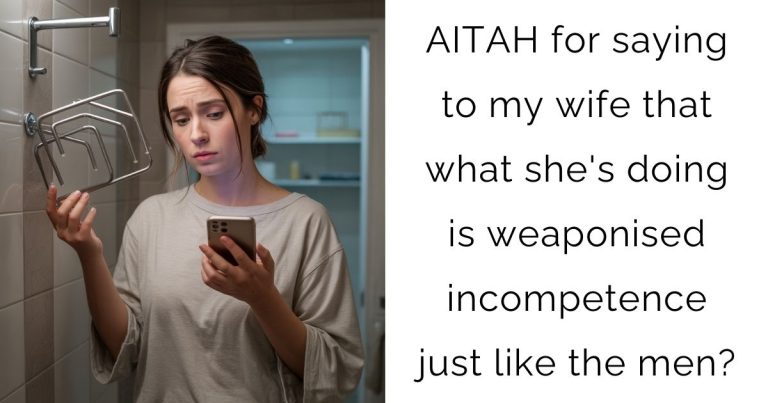 AITAH for saying to my wife that what she’s doing is weaponised incompetence just like the men?