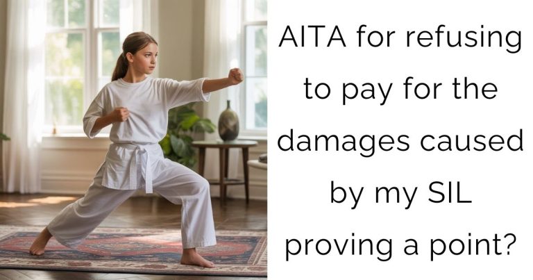 AITA for refusing to pay for the damages caused by my SIL proving a point?