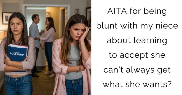 AITA for being blunt with my niece about learning to accept she can’t always get what she wants?