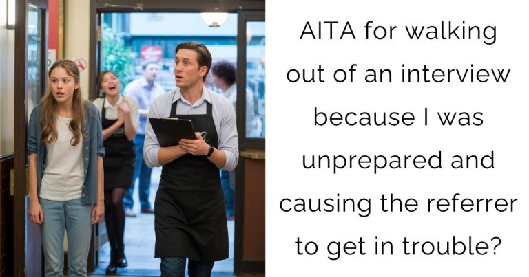 AITA for walking out of an interview because I was unprepared and causing the referrer to get in trouble?