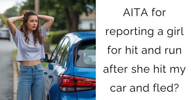 AITA for reporting a girl for hit and run after she hit my car and fled?