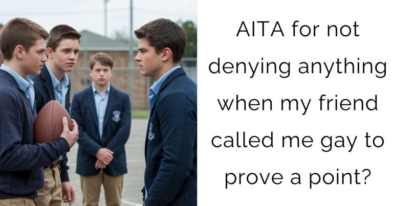 AITA for not denying anything when my friend called me gay to prove a point?