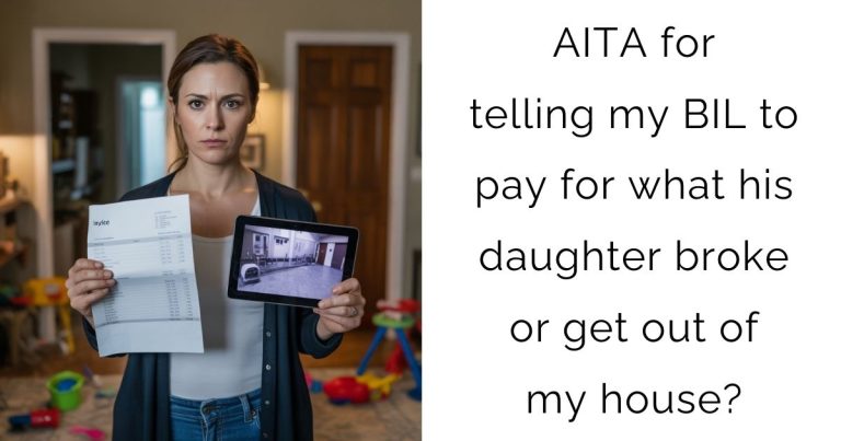 AITA for telling my BIL to pay for what his daughter broke or get out of my house?