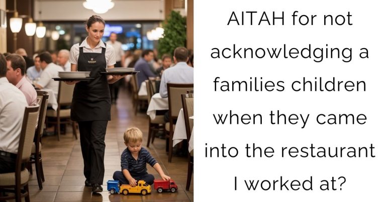 AITAH for not acknowledging a families children when they came into the restaurant I worked at?