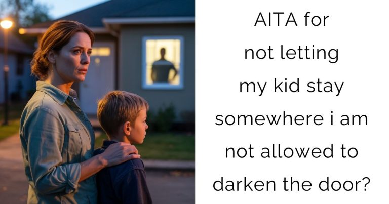 AITA for not letting my kid stay somewhere i am not allowed to darken the door?