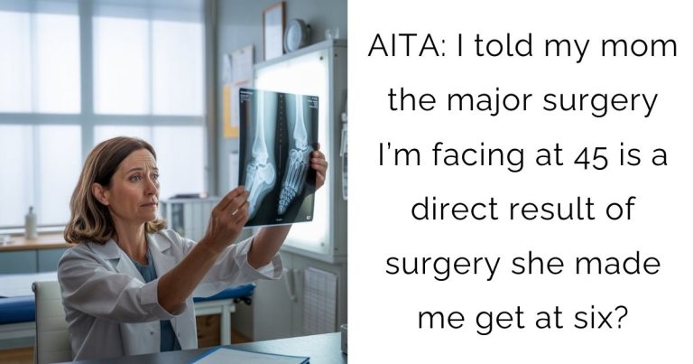 AITA: I told my mom the major surgery I’m facing at 45 is a direct result of surgery she made me get at six?