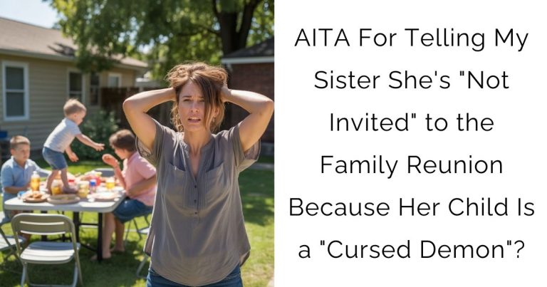 AITA For Telling My Sister She’s “Not Invited” to the Family Reunion Because Her Child Is a “Cursed Demon”?