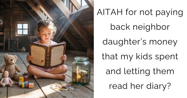 AITAH for not paying back neighbor daughter’s money that my kids spent and letting them read her diary?