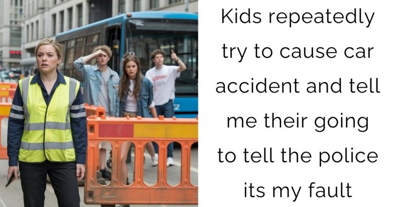 Kids repeatedly try to cause car accident and tell me their going to tell the police its my fault