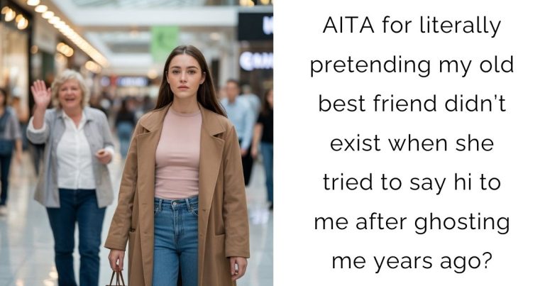 AITA for literally pretending my old best friend didn’t exist when she tried to say hi to me after ghosting me years ago?