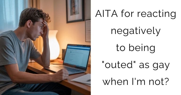 AITA for reacting negatively to being “outed” as gay when I’m not?