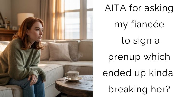 AITA for asking my fiancée to sign a prenup which ended up kinda breaking her?