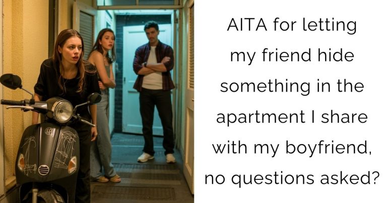 AITA for letting my friend hide something in the apartment I share with my boyfriend, no questions asked?
