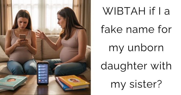 WIBTAH if I a fake name for my unborn daughter with my sister?